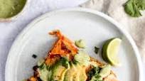 Sweet Potato Black Bean Enchiladas with Avocado Lime Crema Sweet Potato Black Bean Enchiladas with Avocado Lime Crema
