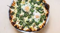 Breakfast Pizza with Sausage, Eggs, Spinach, and Cream recipe | Epicurious.com Breakfast Pizza with Sausage, Eggs, Spinach, and Cream recipe | Epicurious.com