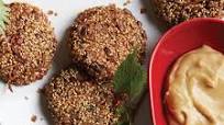 Sesame Rice and Adzuki Bean Cakes with Miso Sauce Sesame Rice and Adzuki Bean Cakes with Miso Sauce