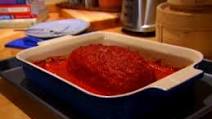 Bubby's Turkey Meatloaf with Red Pepper Sauce Bubby's Turkey Meatloaf with Red Pepper Sauce