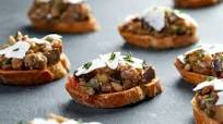 Eggplant Caponata Crostini Eggplant Caponata Crostini