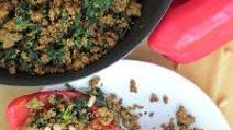 Turmeric Balsamic Beef Over Roasted Red Peppers Turmeric Balsamic Beef Over Roasted Red Peppers
