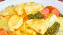 Buttery Slow Cooker Cabbage, Pierogies, and Kielbasa Buttery Slow Cooker Cabbage, Pierogies, and Kielbasa