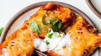 Vegetarian Butternut Squash and Black Bean Enchiladas