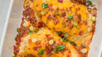 Oven Baked Creamy Ranch Stuffed Keto Crack Chicken Oven Baked Creamy Ranch Stuffed Keto Crack Chicken