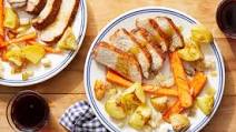 Sheet Pan Roasted Pork with Fall Vegetables & Maple Mustard Sauce Sheet Pan Roasted Pork with Fall Vegetables & Maple Mustard Sauce