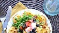 Cornbread Waffles with Chili Cornbread Waffles with Chili