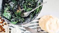 Roasted Chickpea Kale Salad with Tzatziki Dressing Roasted Chickpea Kale Salad with Tzatziki Dressing