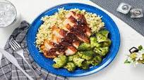 Cherry Balsamic Pork Chops with Garlic Herb Couscous and Roasted Broccoli Cherry Balsamic Pork Chops with Garlic Herb Couscous and Roasted Broccoli