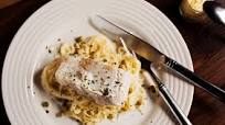 Pan-fried cod with noodles recipe Pan-fried cod with noodles recipe