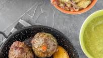Baked Peruvian Meatballs with Aji Verde Baked Peruvian Meatballs with Aji Verde