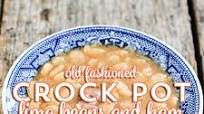 Old Fashioned Crock Pot Lima Beans and Ham