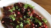 Pork Belly with a Sticky Pomegranate Glaze Pork Belly with a Sticky Pomegranate Glaze
