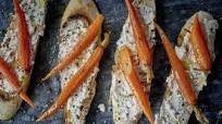 Pickled baby carrot bruschetta with whipped feta and miso Pickled baby carrot bruschetta with whipped feta and miso