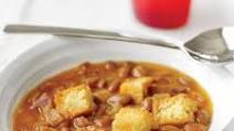 Pork and Pink Bean Soup with Corn Muffin Croutons Pork and Pink Bean Soup with Corn Muffin Croutons