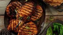 Korean Style Pork Chops with Spicy Rice and Steamed Bok Choy Korean Style Pork Chops with Spicy Rice and Steamed Bok Choy