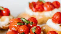Blistered Tomato and Ricotta Bruschetta with Honey Blistered Tomato and Ricotta Bruschetta with Honey
