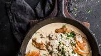 Lisa's keto chicken skillet with mushrooms and parmesan Lisa's keto chicken skillet with mushrooms and parmesan
