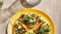Pan-Fried Pizza With Peaches and Burrata Pan-Fried Pizza With Peaches and Burrata