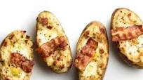 Twice-Baked Potatoes with Bacon and Eggs Twice-Baked Potatoes with Bacon and Eggs