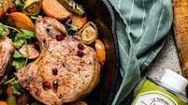 Persimmon and Pomegranate Pork Chops Persimmon and Pomegranate Pork Chops