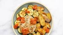 Bruschetta Chicken with Crispy Potatoes Bruschetta Chicken with Crispy Potatoes