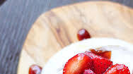 Camembert with Balsamic Macerated Strawberries Camembert with Balsamic Macerated Strawberries
