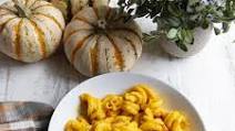 Pasta With Creamy Goat Cheese Squash Sauce & Bacon Pasta With Creamy Goat Cheese Squash Sauce & Bacon
