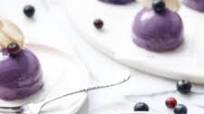 Mini Blueberry Mousse Cakes with Mirror Glaze Mini Blueberry Mousse Cakes with Mirror Glaze