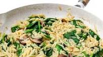 Vegan Orzo Risotto with Spinach and Lemon Vegan Orzo Risotto with Spinach and Lemon