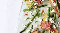 Grilled asparagus and parma ham on toast Grilled asparagus and parma ham on toast
