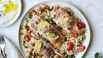 Zaatar Roasted Salmon with Couscous & Yogurt Zaatar Roasted Salmon with Couscous & Yogurt