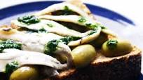Anchovy, olive and caper bruschetta recipe Anchovy, olive and caper bruschetta recipe