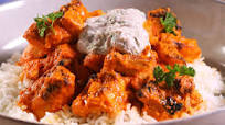 Butter Chicken With Raita and Steamed Rice Butter Chicken With Raita and Steamed Rice