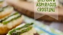 Cheesy Smoked Salmon & Asparagus Crostini Cheesy Smoked Salmon & Asparagus Crostini