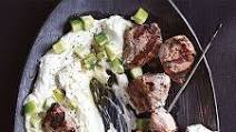 Yogurt-Marinated Pork Kebabs with Cucumber-Lemon Labneh Yogurt-Marinated Pork Kebabs with Cucumber-Lemon Labneh