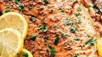 Garlic Brown Sugar Glazed Salmon Garlic Brown Sugar Glazed Salmon