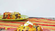 8 Layer Tortilla Pie {Vegetarian with Vegan Options} 8 Layer Tortilla Pie {Vegetarian with Vegan Options}