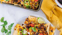 Vegetarian Nachos with Black Beans and Jalapeno Vegetarian Nachos with Black Beans and Jalapeno