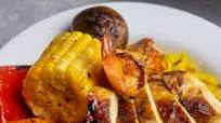 Saffron Orzo With Grilled Meat And Veggies Saffron Orzo With Grilled Meat And Veggies