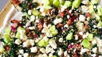 Layered Hummus Dip with Feta & Tabouli Layered Hummus Dip with Feta & Tabouli