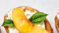 Peach and Goat Cheese Bruschetta Recipe Peach and Goat Cheese Bruschetta Recipe
