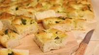 Focaccia With Pesto And Mozzarella Focaccia With Pesto And Mozzarella