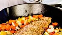 One Pan Garlic Pepper Pork Dinner One Pan Garlic Pepper Pork Dinner
