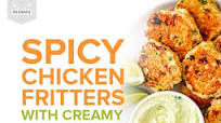 Spicy Chicken Fritters with Creamy Guacamole Spicy Chicken Fritters with Creamy Guacamole