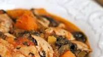 Whole 30 Slow Cooker Chicken Thighs with Butternut Squash and Spinach Whole 30 Slow Cooker Chicken Thighs with Butternut Squash and Spinach