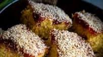 Jam and Coconut Cake (traybake) Jam and Coconut Cake (traybake)