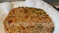 Alu Palak (Potato & Spinach) Stuffed Paratha 1 Alu Palak (Potato & Spinach) Stuffed Paratha 1