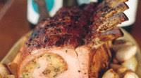 Pork Roast with Corn Bread-Apple Dressing Pork Roast with Corn Bread-Apple Dressing