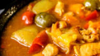 Moroccan Chicken Tagine with Green Olives, Peppers and Lemon Moroccan Chicken Tagine with Green Olives, Peppers and Lemon